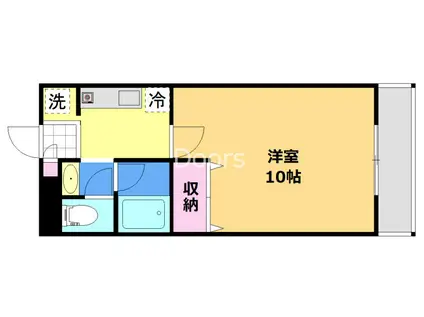 ピュアベルデ奥田本町(1K/1階)の間取り写真