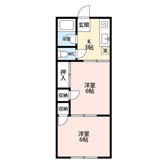RITZ HOUSE(2K/1階)の間取り写真