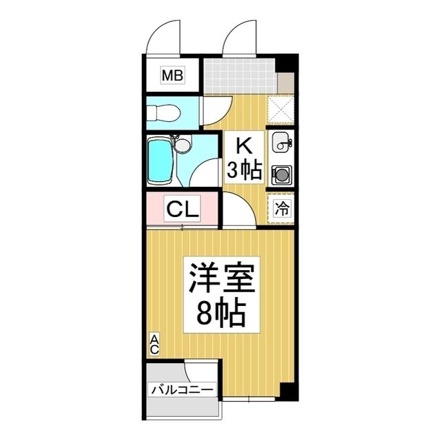 FIZZ(1K/3階)の間取り写真