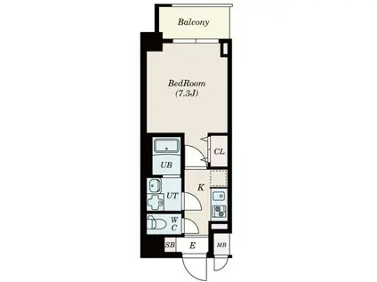 S-RESIDENCE志賀本通ノース(1K/2階)の間取り写真