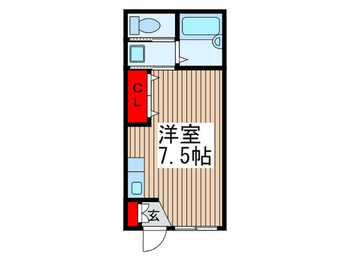 ホリシンビル(ワンルーム/1階)の間取り写真