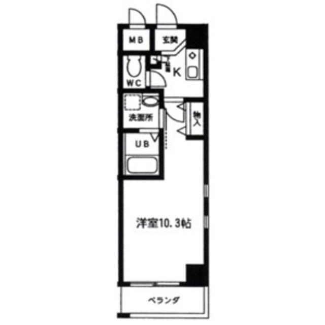 本州守山ビル(1K/1階)の間取り写真