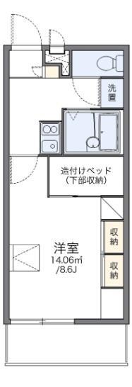 レオパレスドリーム(1K/1階)の間取り写真