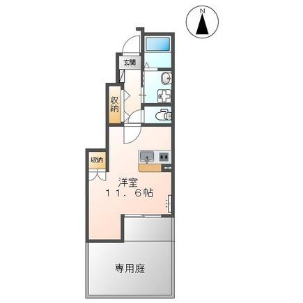 テゼーロ(ワンルーム/1階)の間取り写真