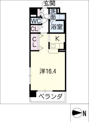 エミイル栄(ワンルーム/5階)の間取り写真