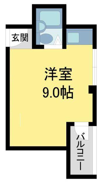 タムラビル(ワンルーム/3階)の間取り写真