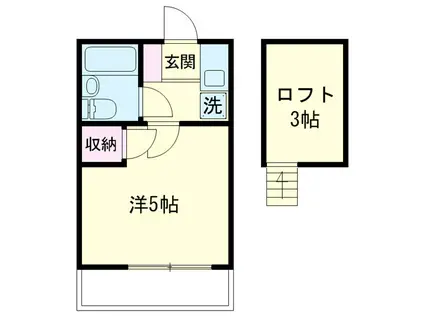 ロフティエーワン(1K/1階)の間取り写真