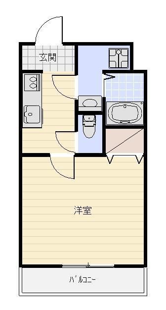 CHATEAU RAFFINE(1K/2階)の間取り写真