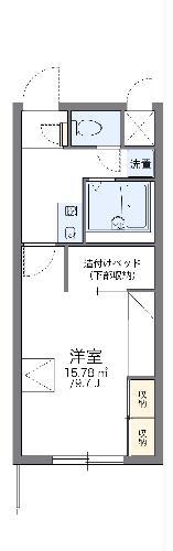 レオパレスグレイスフル(1K/4階)の間取り写真