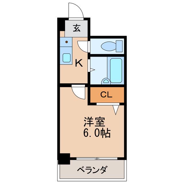 原ビル(1K/2階)の間取り写真