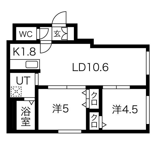 CARDANO(2LDK/1階)の間取り写真