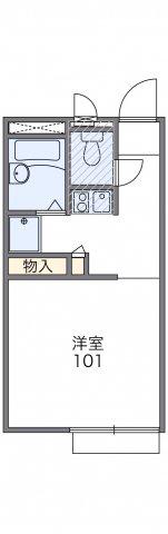 レオパレス八原(1K/2階)の間取り写真