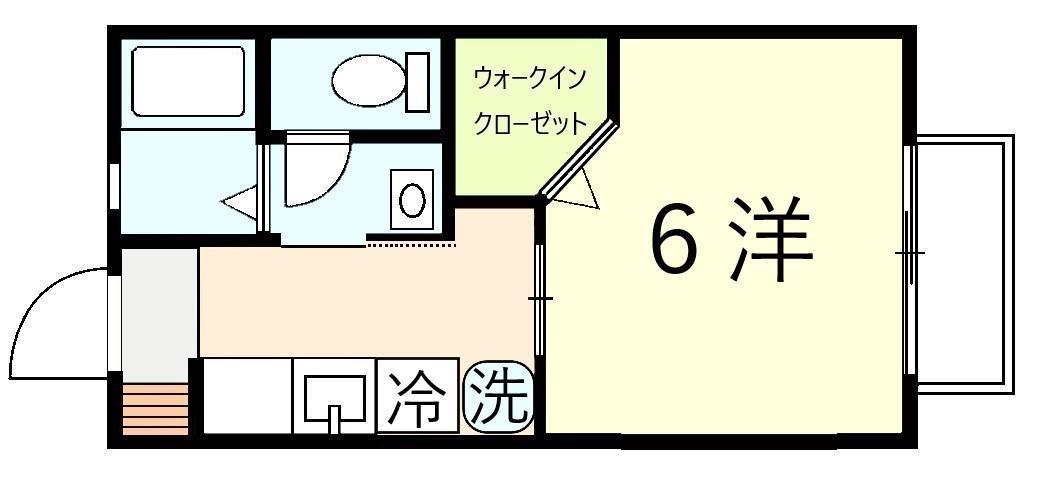 フェニックス(1K/1階)の間取り写真