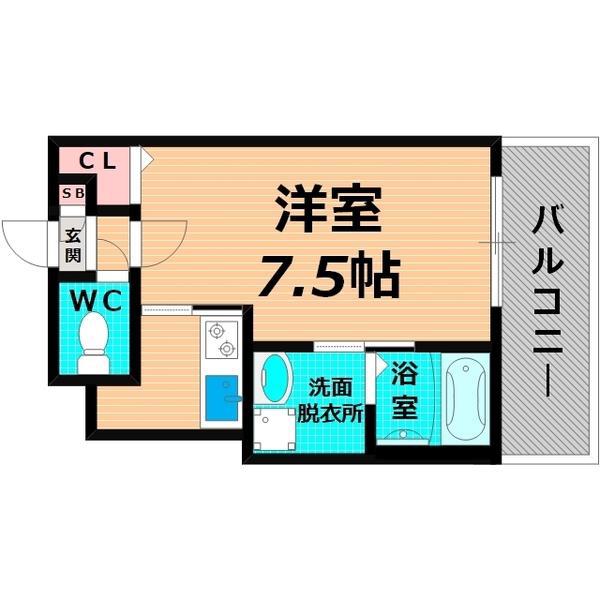 アクティコートクリスタル京橋(1K/3階)の間取り写真