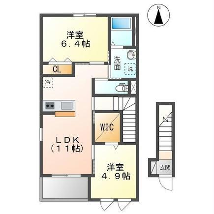 サンセリテ(2LDK/2階)の間取り写真