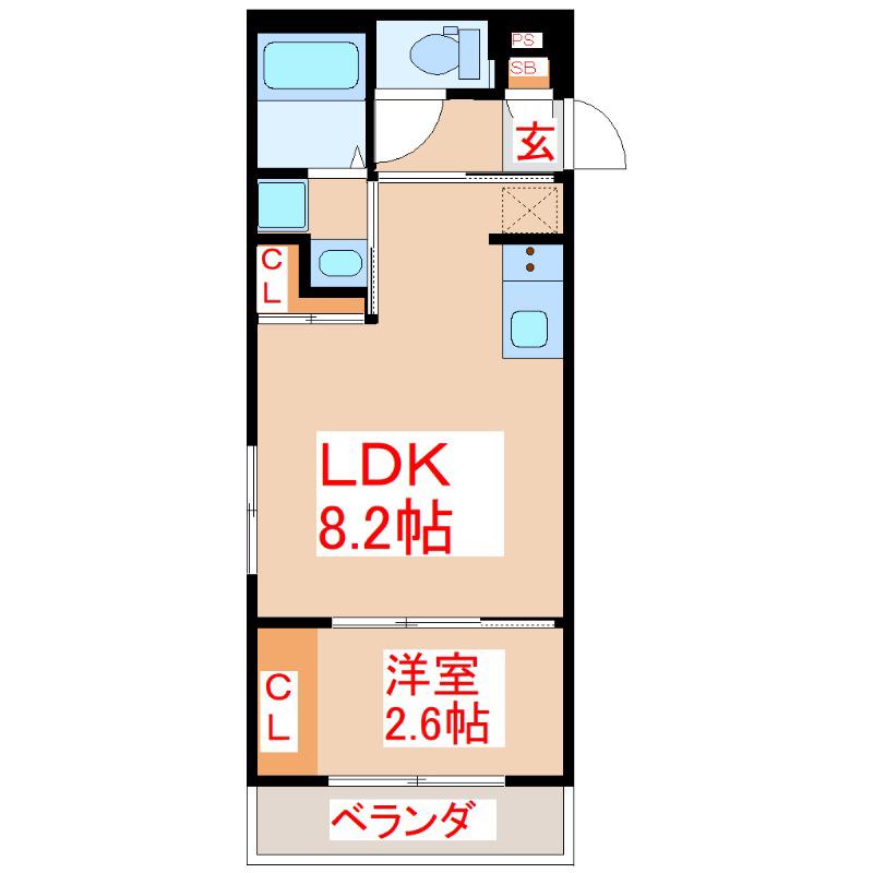 REGALO(1LDK/3階)の間取り写真