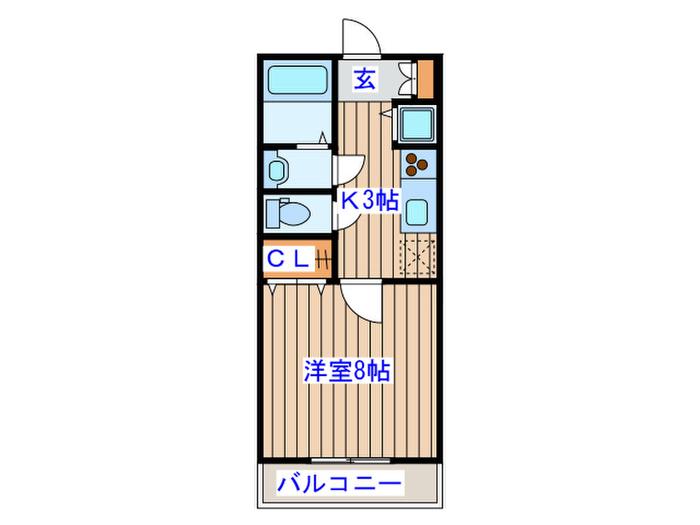 シャト-・マルゴ-(1K/2階)の間取り写真