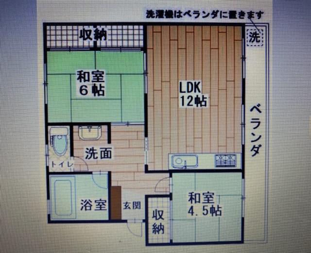 グランビーチ(3LDK/1階)の間取り写真