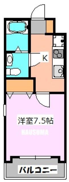 グローリー88(1K/2階)の間取り写真