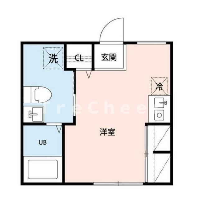 GLICION蓮根(ワンルーム/4階)の間取り写真