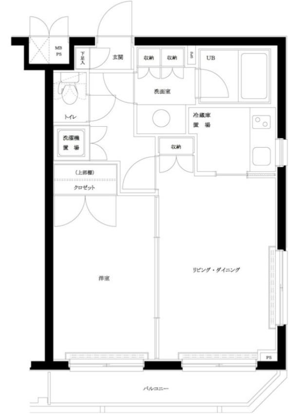 ルーブル早稲田弐番館(1LDK/2階)の間取り写真
