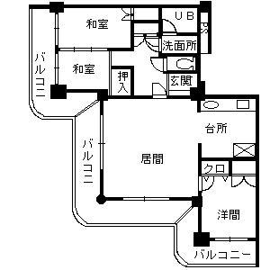 ストークマンション鹿児島(3LDK/6階)の間取り写真