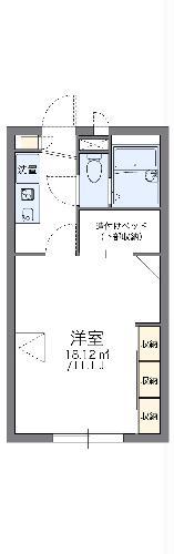 レオパレスK&M(1K/1階)の間取り写真