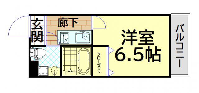 アリバあみだ池(1K/2階)の間取り写真