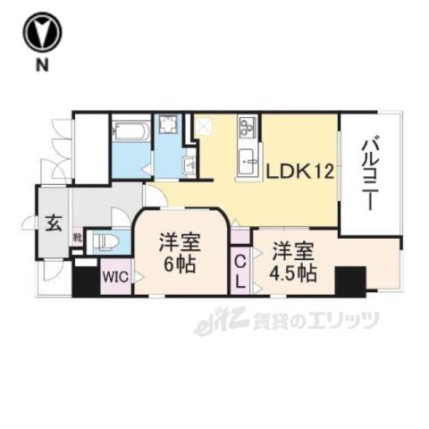 テラス天の川(2LDK/8階)の間取り写真