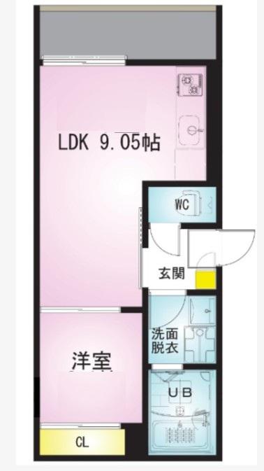REGALEST 蓮田(1LDK/2階)の間取り写真