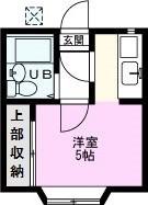 ブレジオ(ワンルーム/2階)の間取り写真