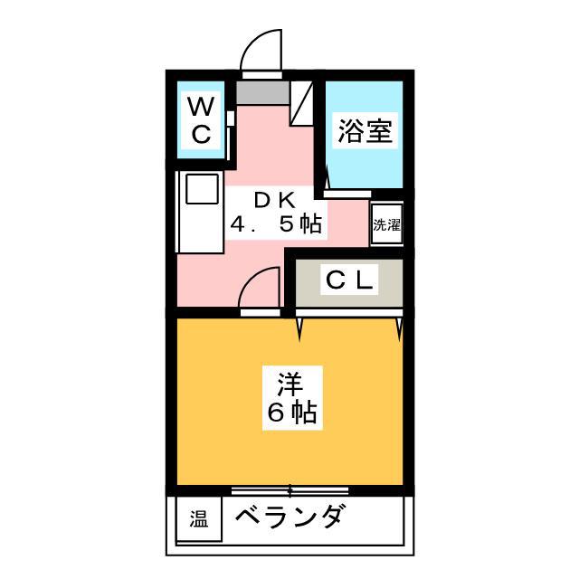 エディンバラハウスA棟(1K/2階)の間取り写真