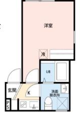 LINO WAKAGI(1K/3階)の間取り写真