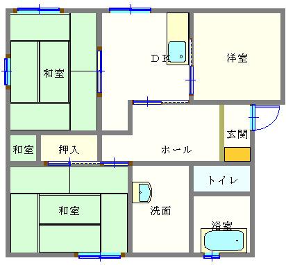 ラフォーレ上渋垂(3DK/2階)の間取り写真