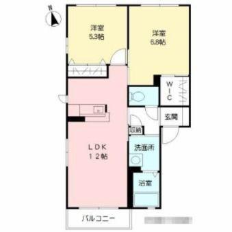 ブルーハイム・彩 C棟(2LDK/2階)の間取り写真