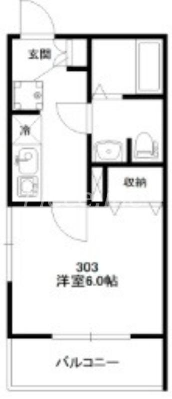 レジア大桐(1K/1階)の間取り写真