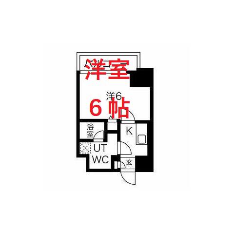 スパシエフェリーチェ川崎(1K/10階)の間取り写真