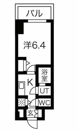 プレミアム大須(1K/9階)の間取り写真