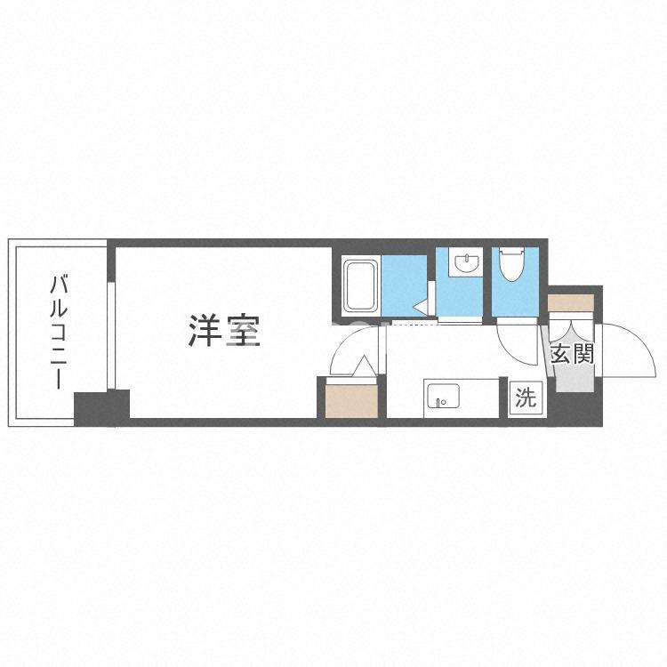 エステムコート新大阪XIVアイシー(1K/3階)の間取り写真