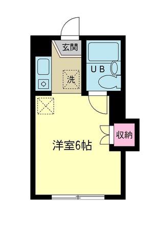 浜田山410(ワンルーム/2階)の間取り写真