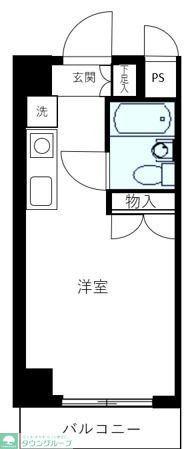 アルカサール鶴見中央(ワンルーム/2階)の間取り写真