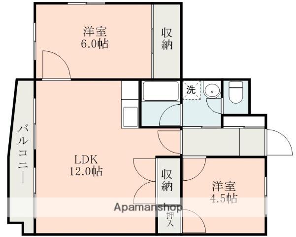 プレジデント727(2LDK/4階)の間取り写真