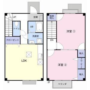 BRANCHEアローパル(2LDK/1階)の間取り写真