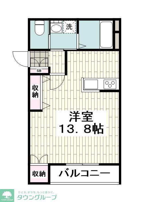 COMFORTRESIDENCE上大岡V(ワンルーム/2階)の間取り写真