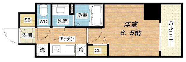 プレサンス 梅田北 ディア(1K/7階)の間取り写真