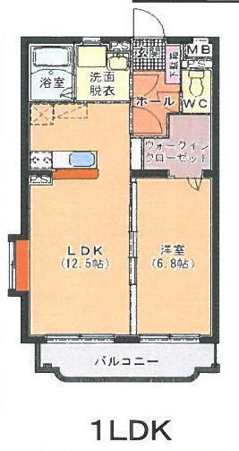 ROYAL RESIDENCE(1LDK/2階)の間取り写真