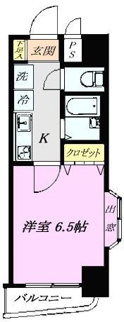 セレーノO・S(1K/5階)の間取り写真