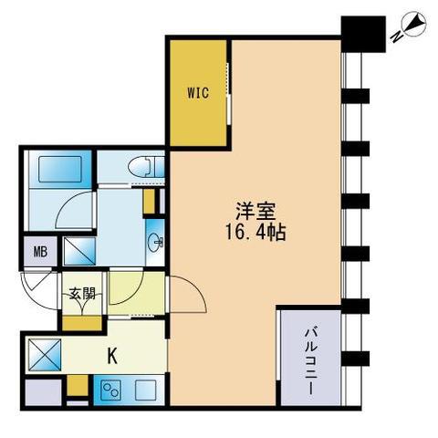 THE APARTMENT HAKATAII(ワンルーム/4階)の間取り写真