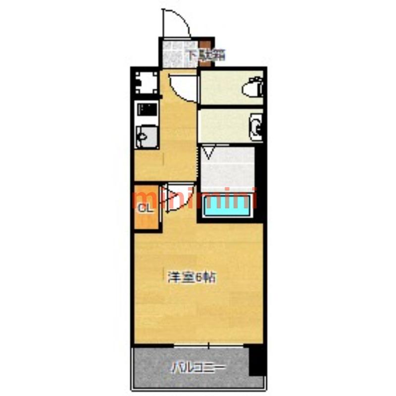エステムコート新大阪XVフロウ(1K/6階)の間取り写真