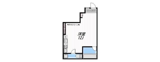 エルスタンザ亀有(ワンルーム/1階)の間取り写真